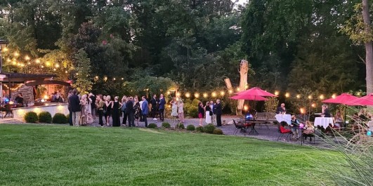 Completed garden at General Warren, Malvern adding to the special event.