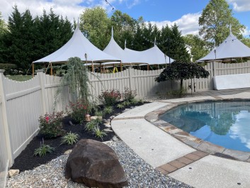 Paoli customer asked to get the property ready for wedding and reception. Sod, new pool gardens and yard landscaping.